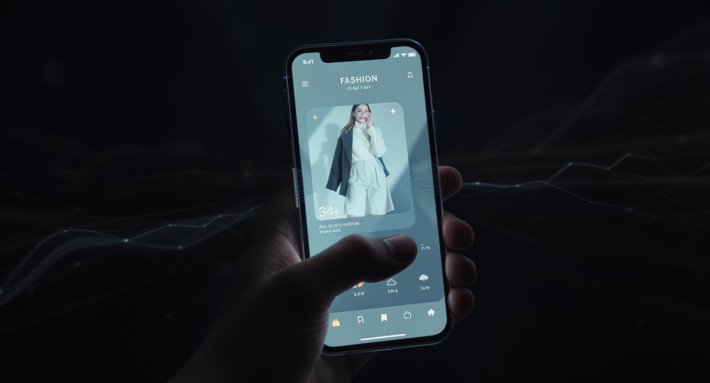 A smartphone showcasing the app's user interface